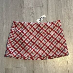 Urban Outfitters UO Plaid Tweed Mini Skirt